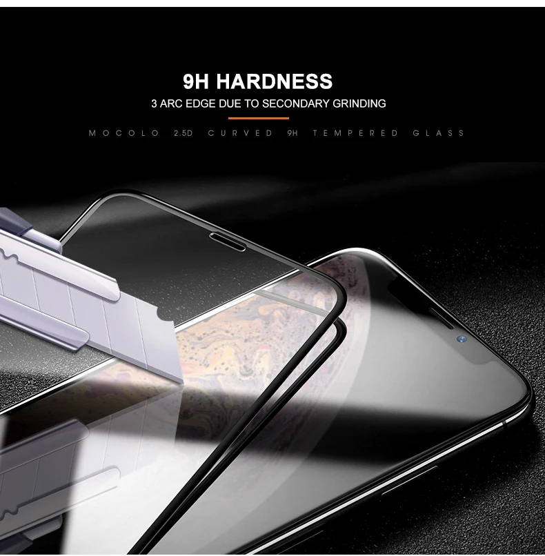 Premium 2.5D clear tempered glass 0.33mm thickness mobile phone screen protectors For iphone XR/XS/XS MAX