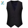 OEM anti- wrinkle polyester mens formal suit vest custom made waistcoat office suit vest