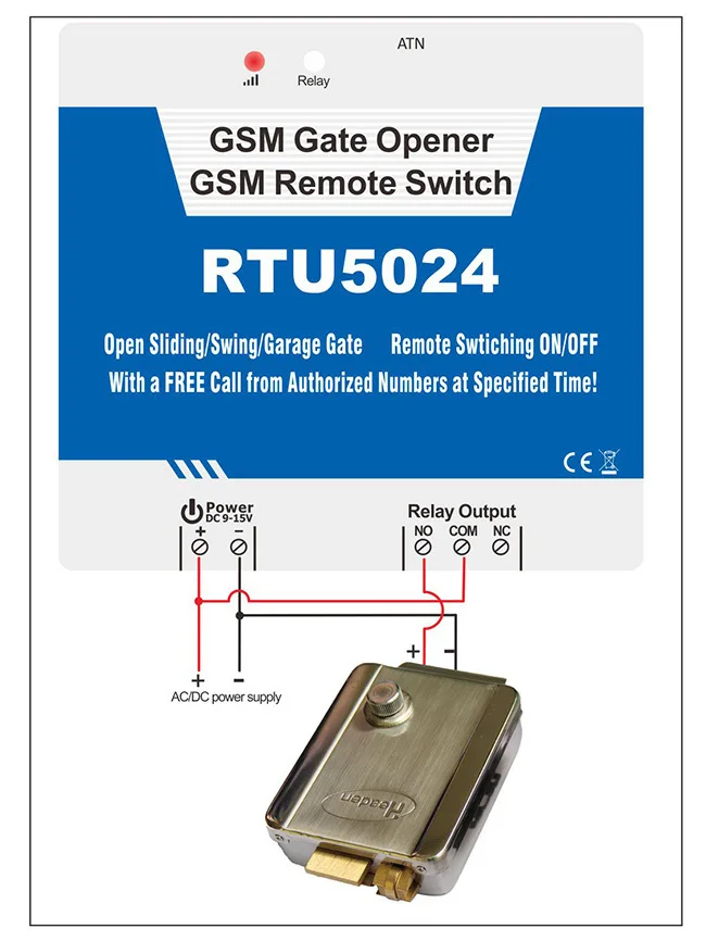 gsm door openers cancelli automatics sliding gates RTU5024