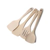 4-piece set of eucalyptus cooking turner set health Turner spoon spatula wood kitchen utensil set