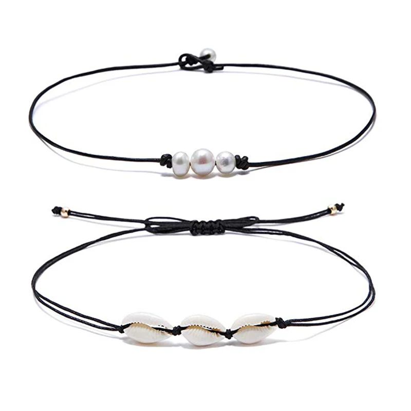 

Hawaiian Style Adjustable Freshwater Pearl Shell Necklace For Women.