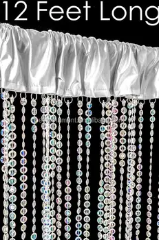 Acrylic Diamond Beaded Curtain With Satin Rod Pocket Buy Acrylic
