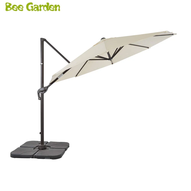 wholesale portable 3m 10 ft aluminium roma cantilever hanging patio garden outdoor umbrella