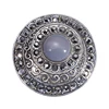 Newest sale trendy style decorative charm silver gray european style inlaid beads alloy brooch for girls