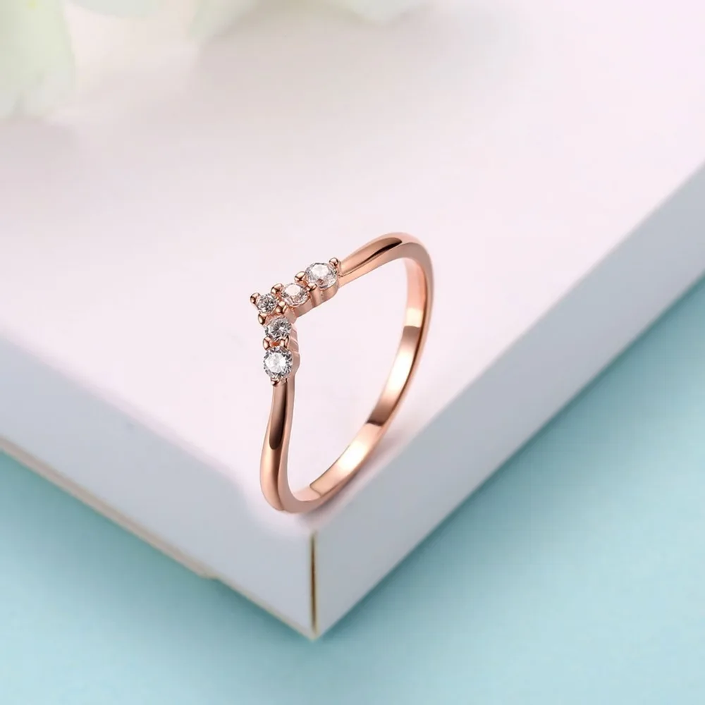 

Pandahall Gemstone Sterling Silver Rose Gold Cubic Zircon Rings for Women