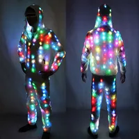 

LED Luminous Couple Suit Unisex LED Jacket Christmas Halloween party cospaly costume for electronic music festival