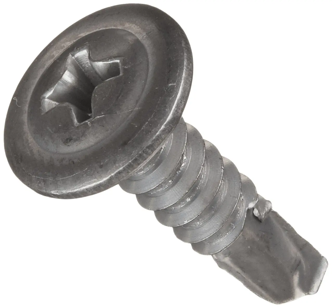 #2 Drill Point Zinc Plated Finish Pack of 50 #8-18 Thread Size Modified Truss Head 2 Length Phillips Drive Steel Self-Drilling Screw
