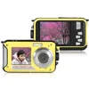 DC-16 New 2018 double screen mini cute Red eye reduction cheap low price waterproof digital camera