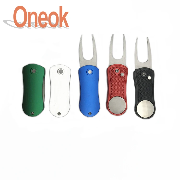 

Colorful portable Aluminium handle golf divot tool, As picture,can accept custom panton colors