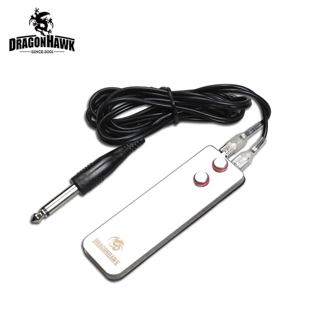 

September Promotion Dragonhawk Wholesale Tattoo Supplies Footswitch Switch/Footpedal, Stainless steel color