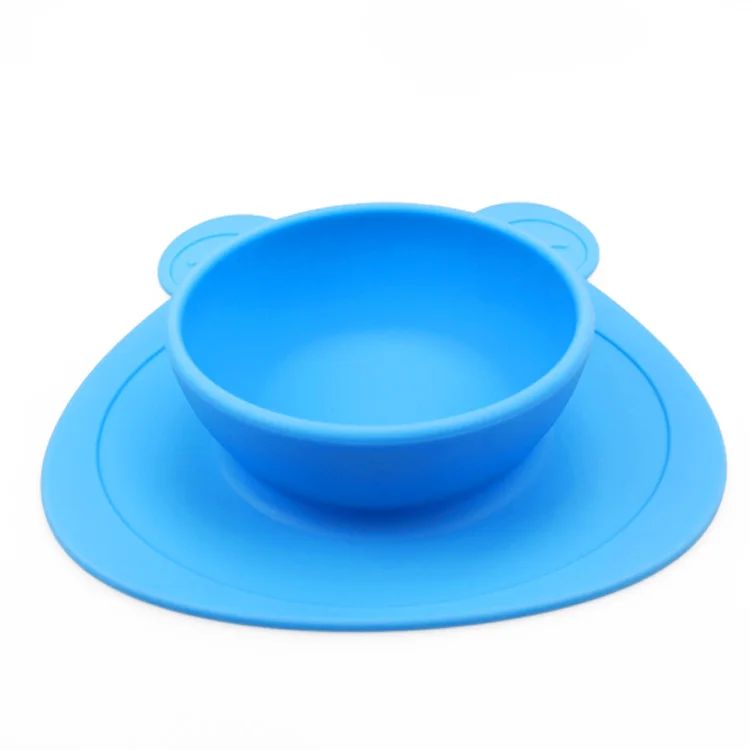 

Hot Selling BPA Free Food Grade Silicone Baby P:lacemat, Blue