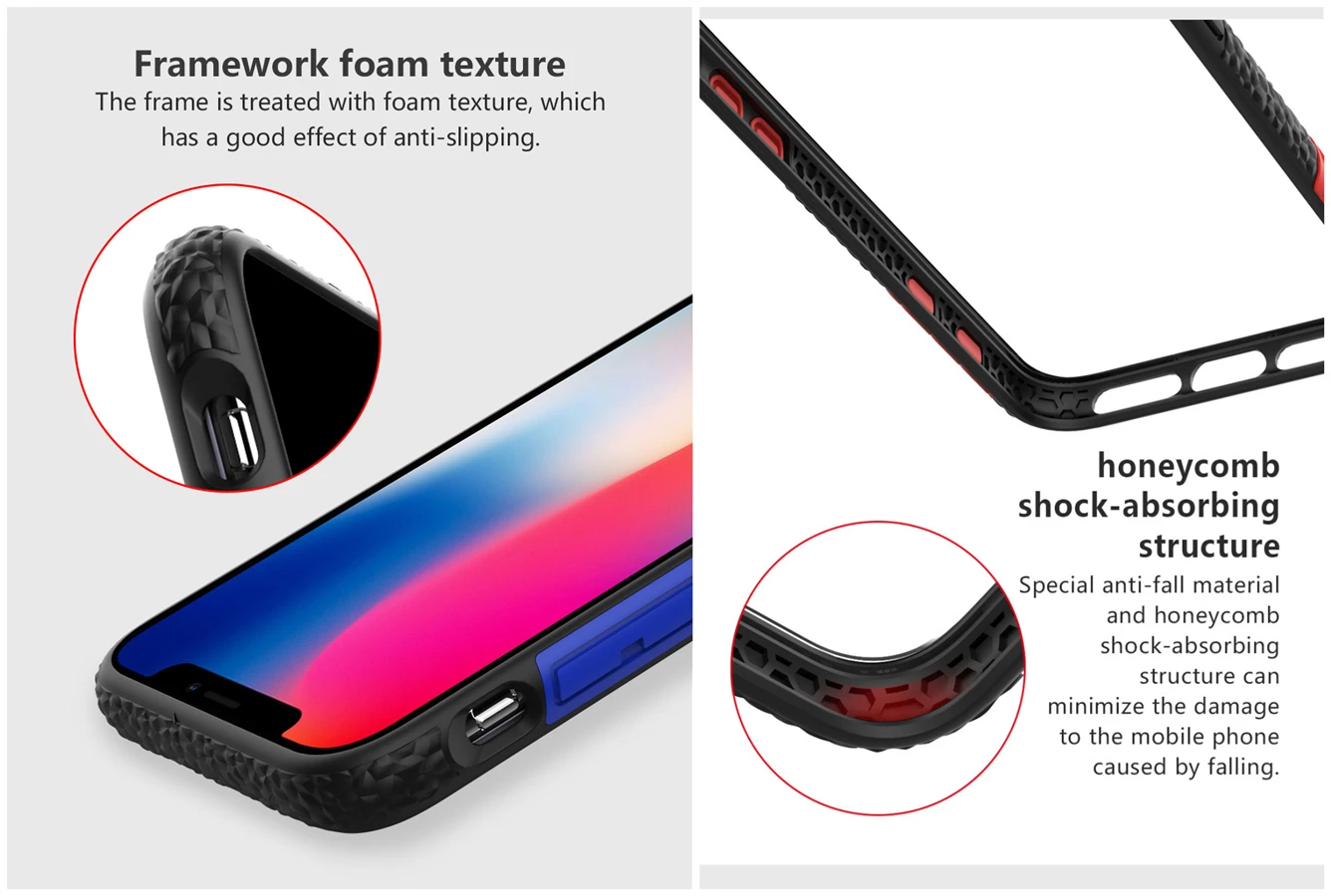 3.5m Drop Tested Hybrid Rugged Clear Phone Cases for iPhone 11 XR X Xs Max