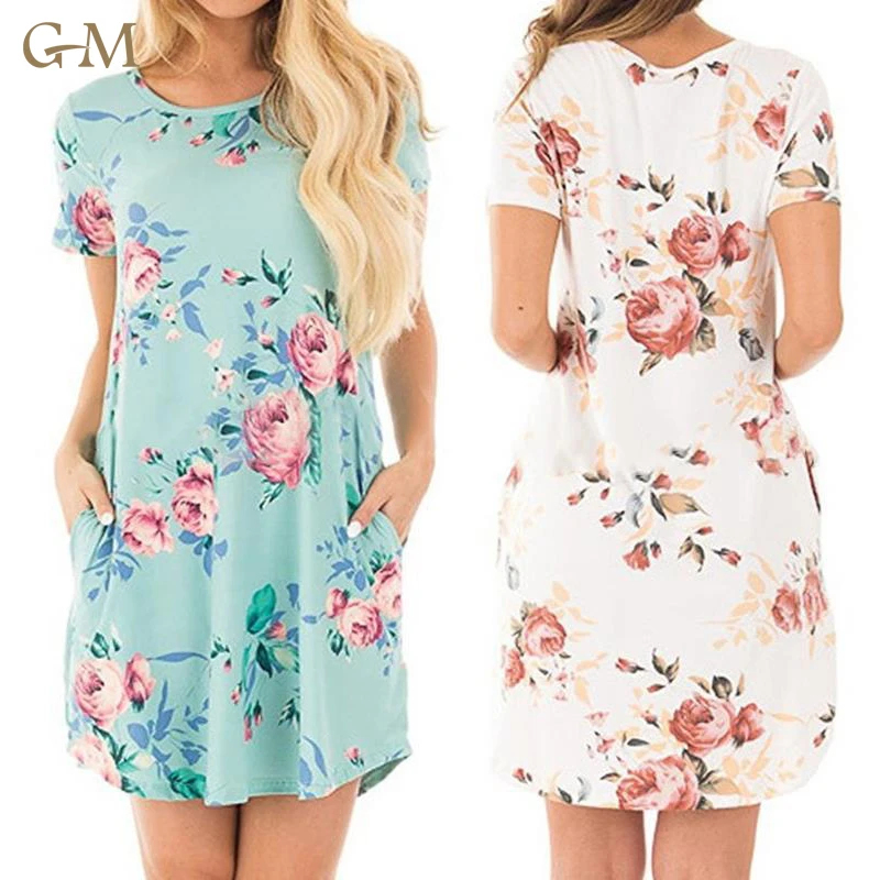 

Pocket Dress Ruffles Party Mini Dress Ladies Fashion Solid Color Pleated Cotton Dress
