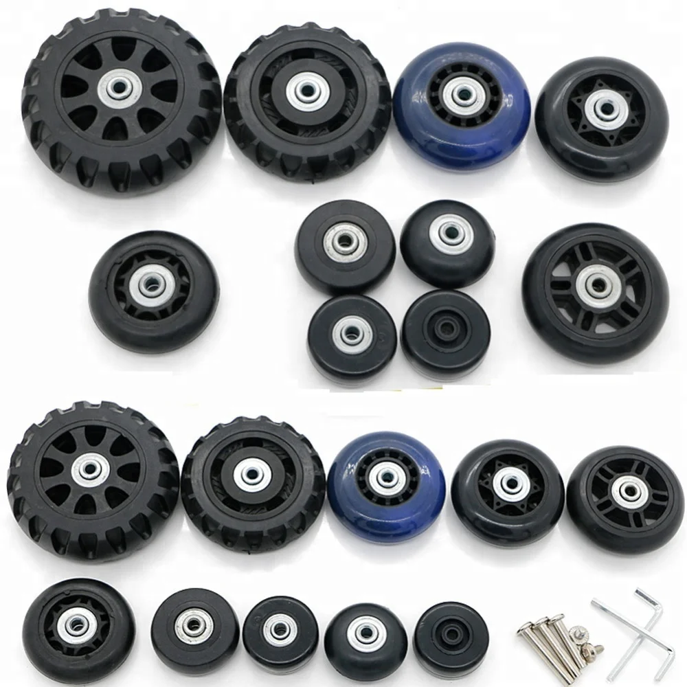 

Suitcase Wheels Repair Replacement Parts for Luggage 360 Spinner Upright Mute Wheels for Suitcases