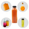 Wholesale 16oz Clear Food Grade PET Square Beverage Plastic Juice Bottle With Cap