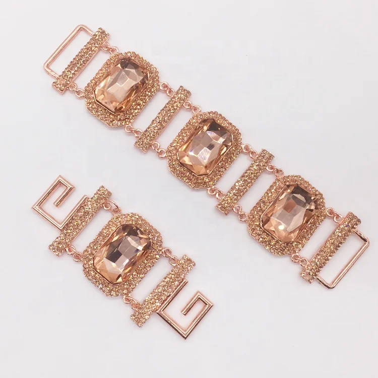 

2019 high style rose gold metal light peach jewelry bikini connectors for contest swimsuit