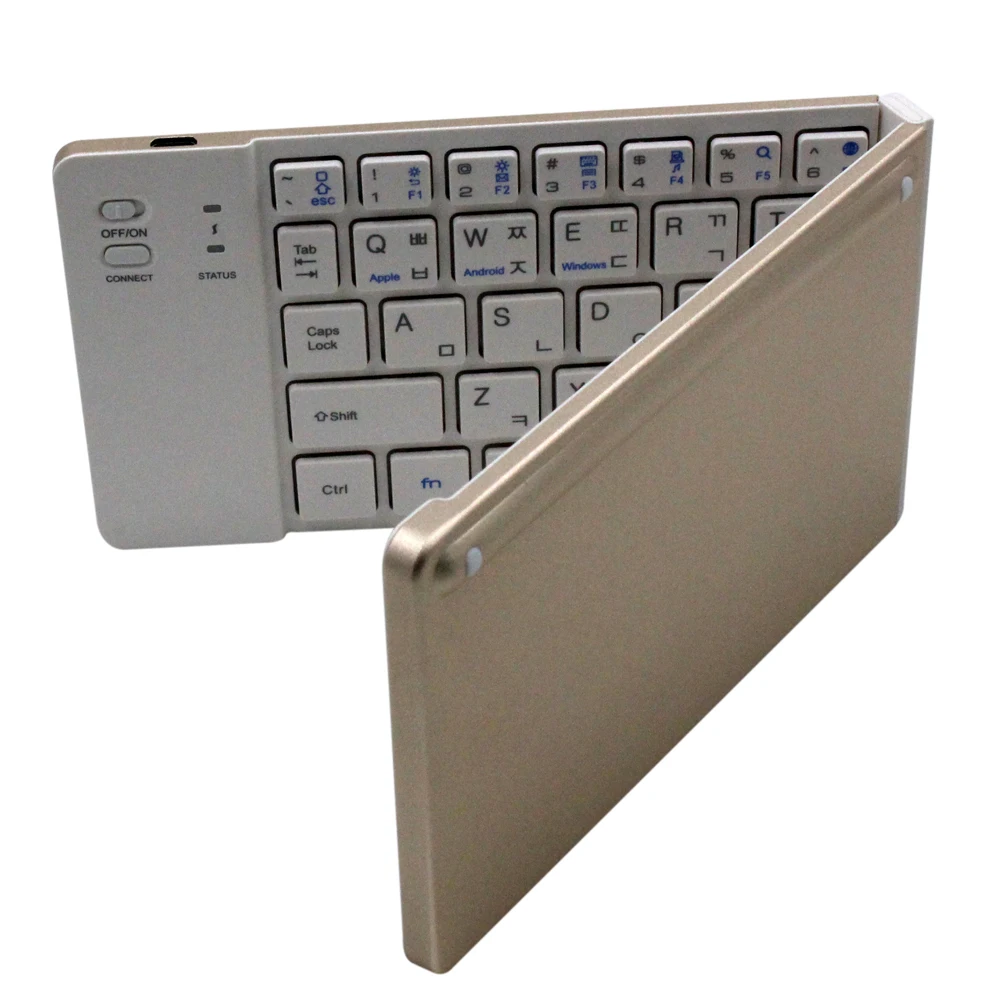 

Best Selling Abs aluminum White Foldable Bluetooth Keyboard, Sliver
