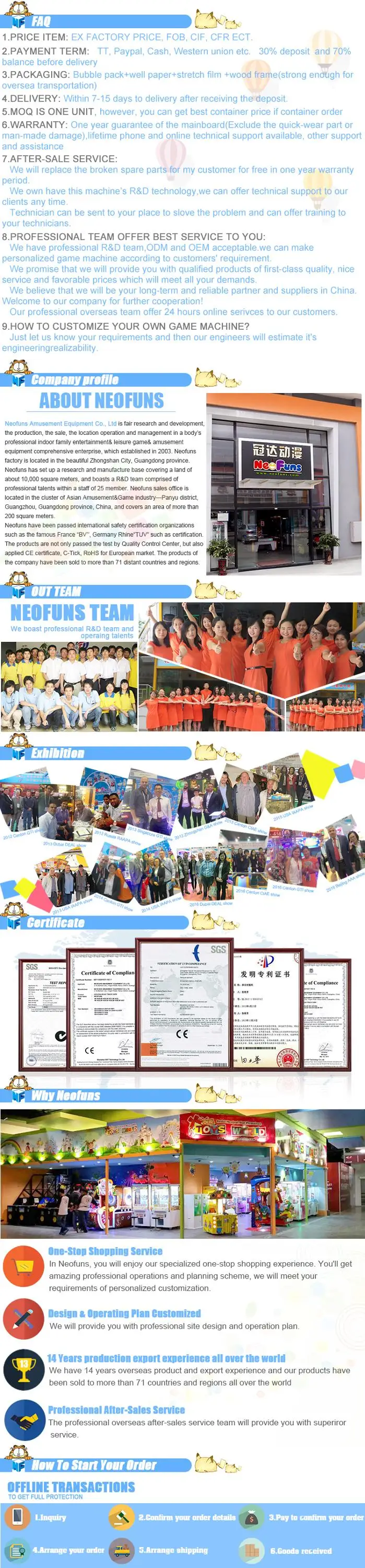 High Profit Monster Drop Coin Operated Arcade Game Machine Ticket