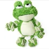 free sample green plush frog shape pet toy for dog soft squeaky pet toy for dogs Frog Monkey Knots Rope Pet Toys