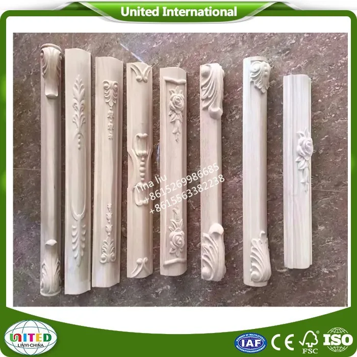 Antique carved wooden table leg