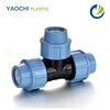 pn16 water system equal male tee pp quick connect plastic pvc farm irrigation pipe and fittings