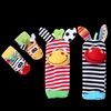 Cartoon 0-12 Months Soft Animal Rattles Children Infant Newborn Toy Plush Sock Wrist Strap 3D Baby Foot Socks