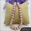 9mm half round purple freshwater pearl necklace natural pearl sale