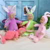 Hot sale baby soft custom birthday rabbit plush stuffed toy for children