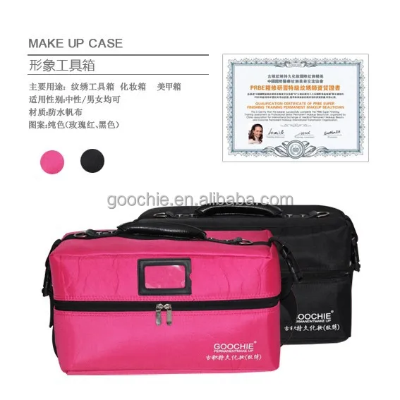 

permanent makeup Cosmetic Makeup bag suitcase, Black