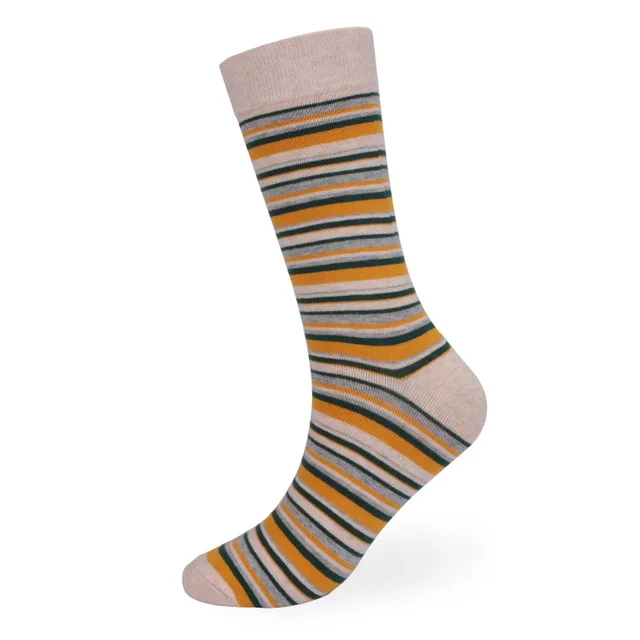 

knit 5 pack stripe colorful crew work happy business men dress socks, Grey;black;white;red