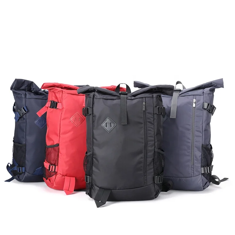 

Quality products custom waterproof men hiking backpack bag women travel simple roll up sports back pack