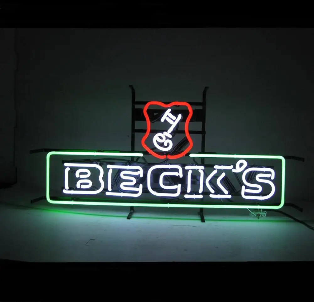Beck beer neon sign custom beer bar glass neon light sign  OEM neon sign light china supplier E