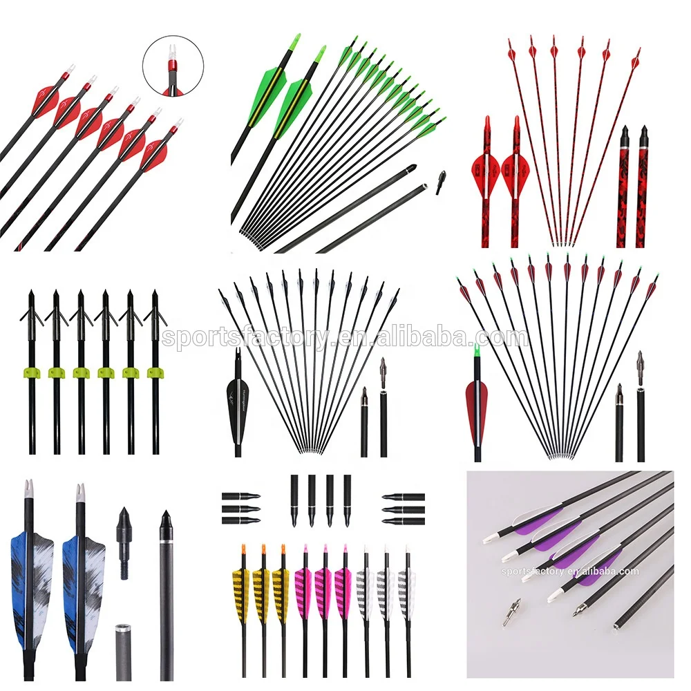 Hot Selling Archery Carbon Fiber Arrows 500 Spine Archery Hunting Carbon Arrows With Target