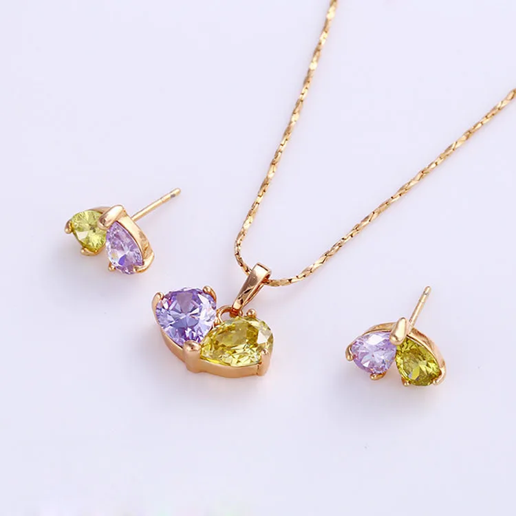 

61722- Xuping Hot selling jewelry display gold plated jewelry sets, White