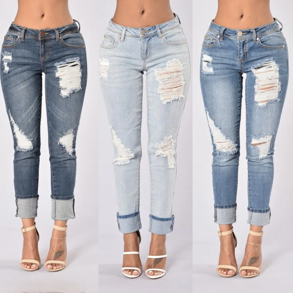 cheap ripped boyfriend jeans