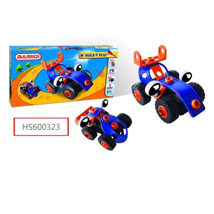 HS600323, HUWSIN toy, Safety materials Car Building Block ABS building block for kids