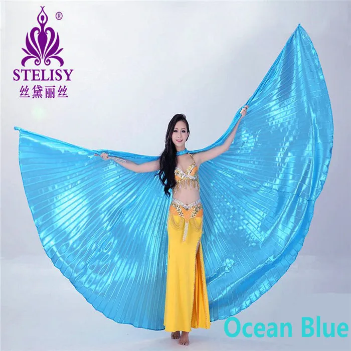 11 colors NEW Professional Belly Dance Costume Isis Wings no stick