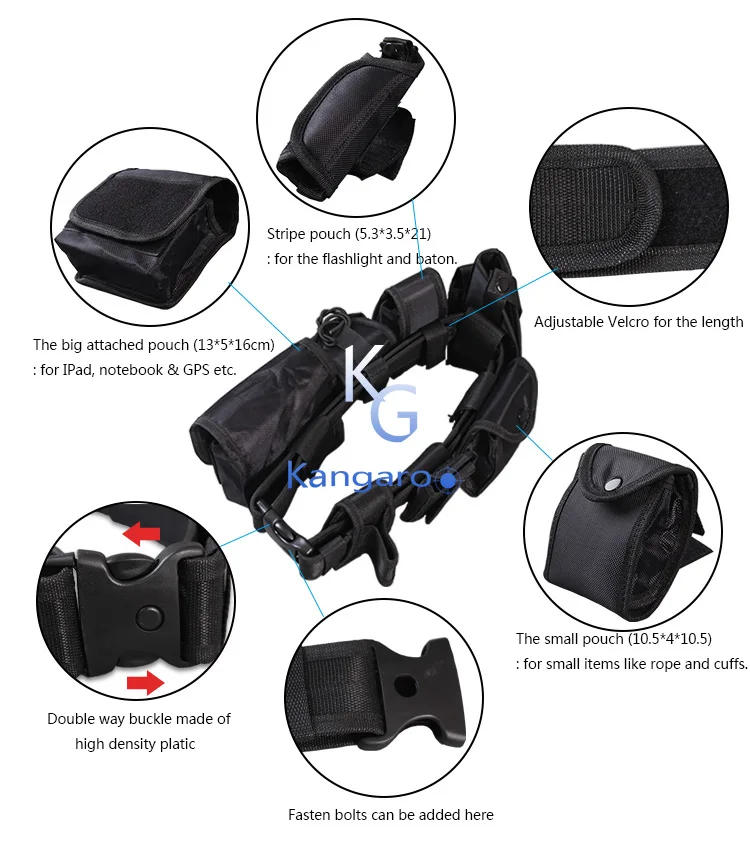 High Quality Adjustable Multifunctional Police Duty Belt Back Support