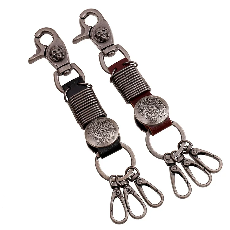 

Men's Genuine LeatherPunk Rock Automotive Keyring Key Chains
