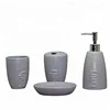BX Group bathroom use ceramic 4pcs table set light blue colour bath accessory set