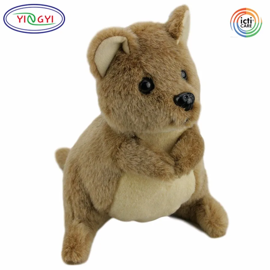 F631 Lifelike Quokka Soft Plush Toy Stuffed Animal Standing Small Brown