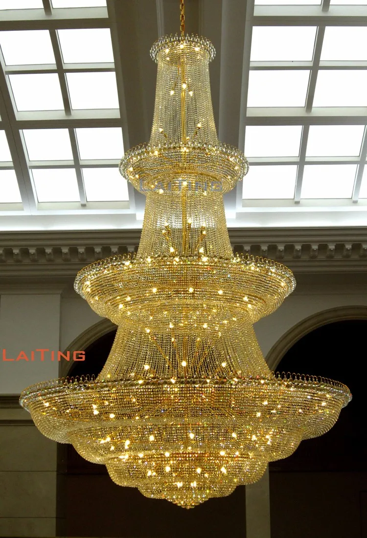 Cina moderna enorme lampadario di cristallo per hotel 6089 ... Produzione lampadari 2017 di cristallo