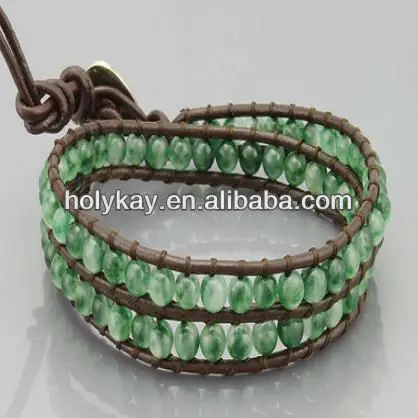 jade leather bracelet