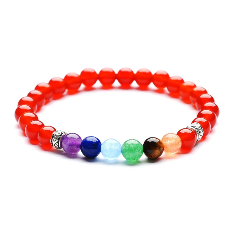 

Trade Insurance High Quality 7 Chakra 6MM Natural Stone Bracelets For Women
