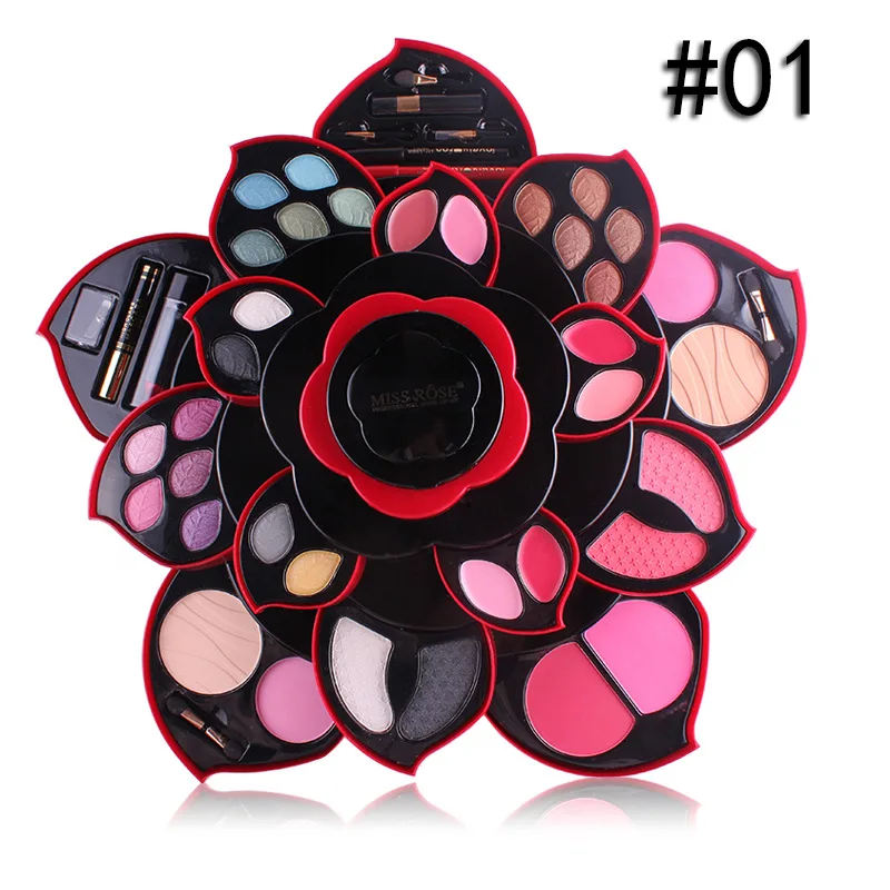Wholesale Miss Rose Makeup Set Professional All In One Makeup Kit Blush Eyeshadow Lipgloss Full