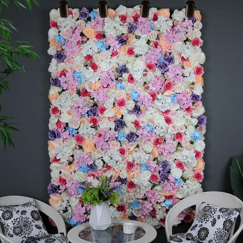 
Directly Manufacturer customized 40X60cm real touch artificial silk flower wall decorative artificial flower for home decor 