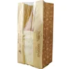 Eco-friendly custom flat bottom brown kraft paper bag for bread packaging