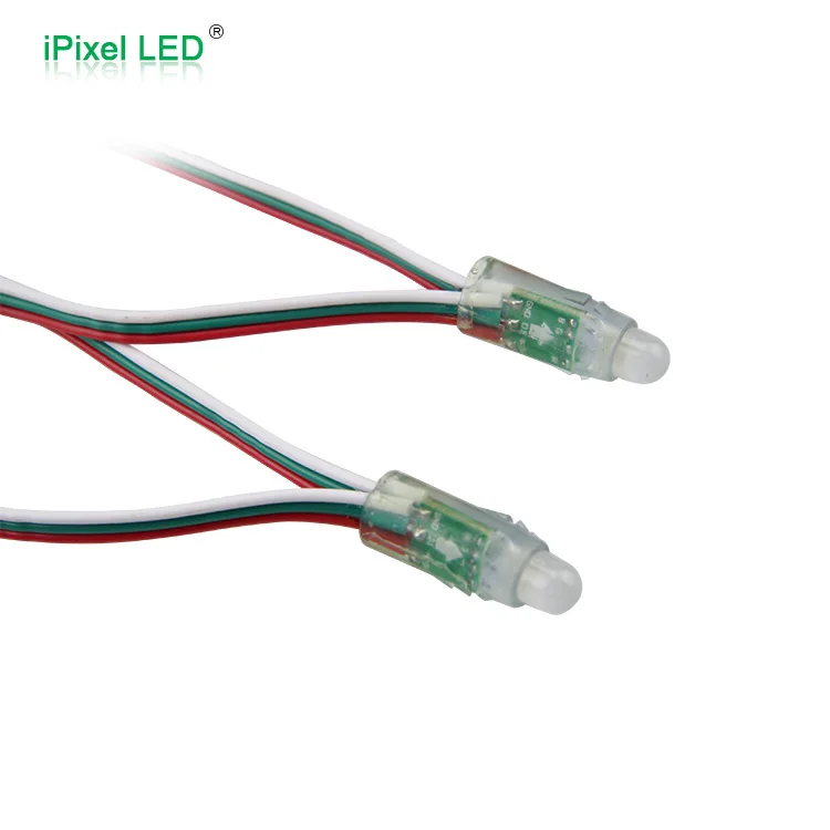 
DC5V 50 pcs/string WS2801/WS2811/UCS1903 f8 rgb led pixel light with 12mm led christmas string lights 