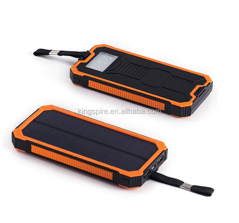 High quality  outdoor Waterproof Solar Power Bank 10000mah for Mobile phone Free sample