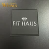 custom brand embossed 3d raised rubber logo patch